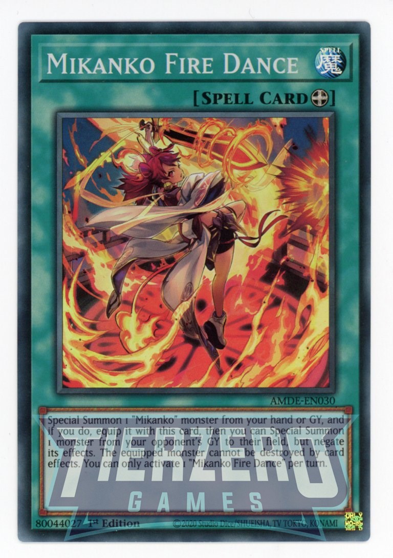 AMDE-EN030 - Mikanko Fire Dance - Super Rare - Equip Spell - Amazing Defenders