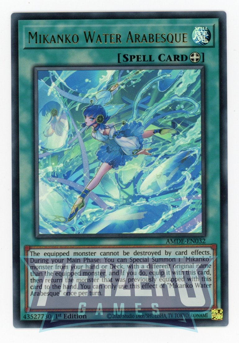 AMDE-EN032 - Mikanko Water Arabesque - Ultra Rare - Equip Spell - Amazing Defenders