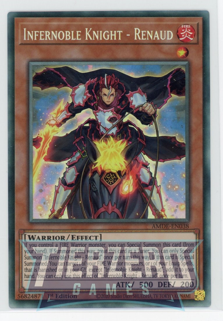 AMDE-EN038 - Infernoble Knight - Renaud - Collector's Rare - Effect Monster - Amazing Defenders