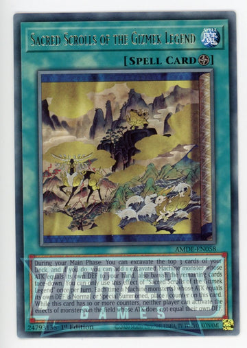 AMDE-EN058 - Sacred Scrolls of the Gizmek Legend - Rare - Amazing Defenders