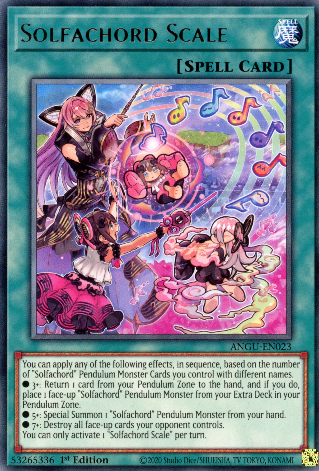 ANGU-EN023 - Solfachord Scale - Rare - Normal Spell - Ancient Guardians