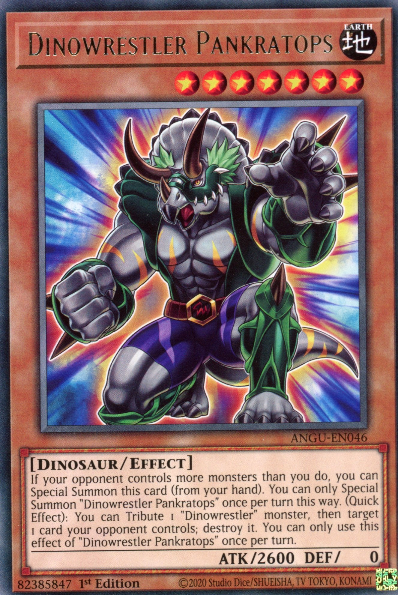 ANGU-EN046 - Dinowrestler Pankratops - Rare - Effect Monster - Ancient Guardians