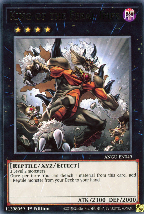 ANGU-EN049 - King of the Feral Imps - Rare - Effect Xyz Monster - Ancient Guardians