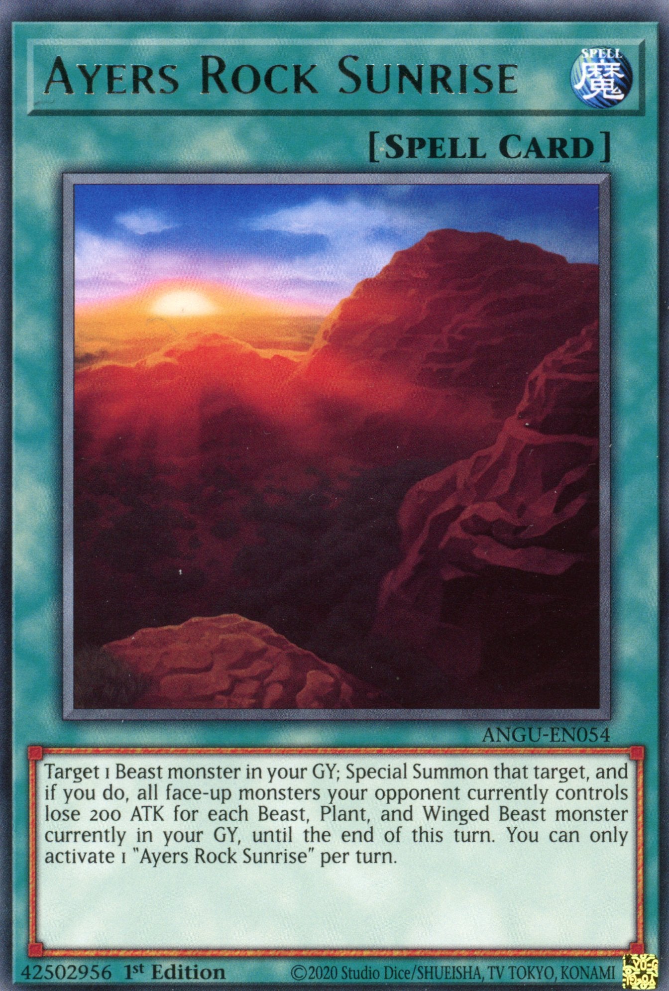 ANGU-EN054 - Ayers Rock Sunrise - Rare - Normal Spell - Ancient Guardians