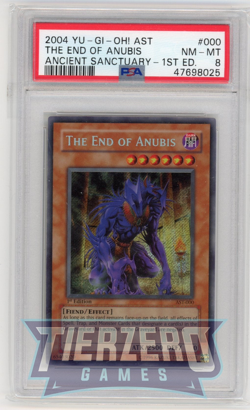 AST-000 - End of Anubis - Secret Rare - PSA 8