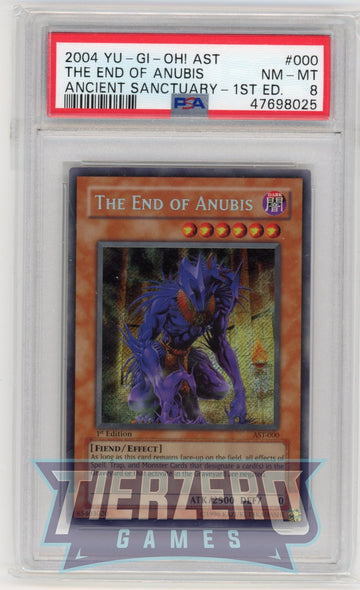 AST-000 - The End of Anubis - Secret Rare - Ancient Sanctuary - PSA 8