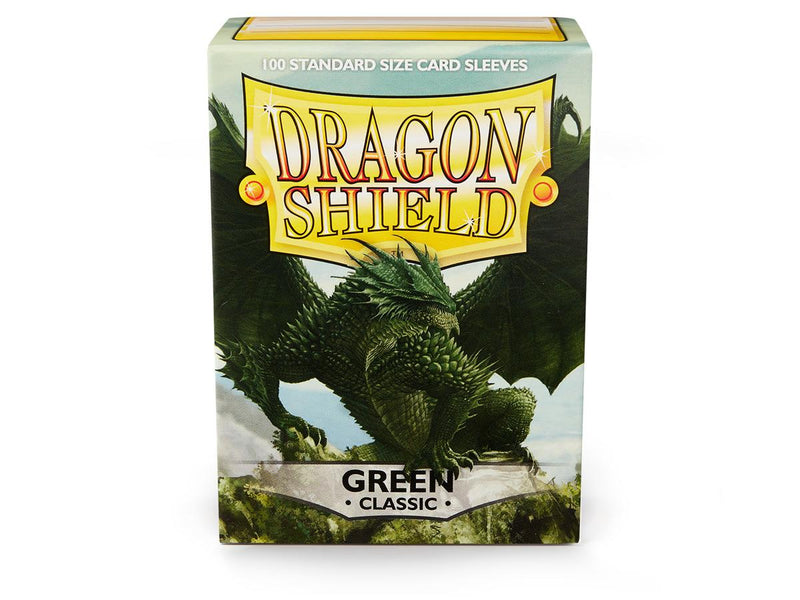 Dragon Shield 100 Green Standard Sleeves + Deck Box
