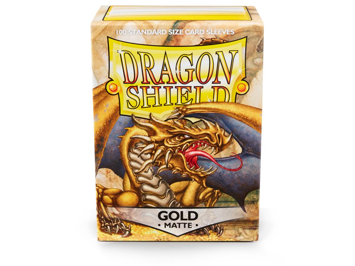 Dragon Shield 100 Gold Matte Standard Sleeves