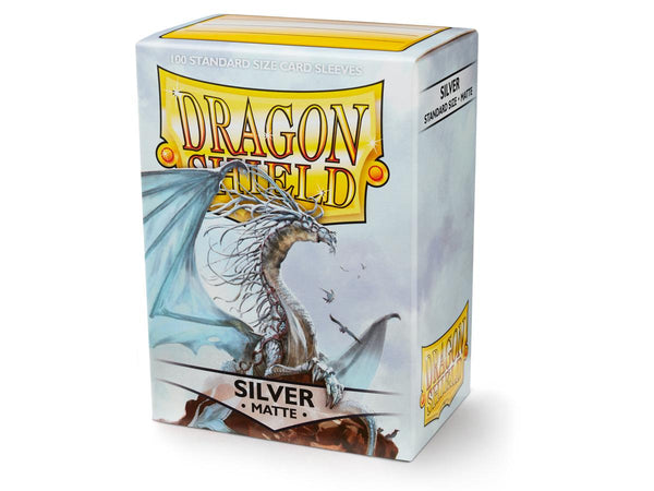 Dragon Shield 100 Silver Matte Standard Sleeves + Deck Box