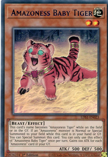 LDS1-EN023 - Amazoness Baby Tiger (Purple) - Ultra Rare - Legendary Duelists: Season 1