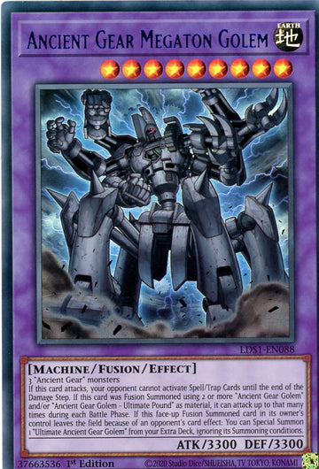 LDS1-EN088 - Ancient Gear Megaton Golem (Blue) - Ultra Rare - Legendary Duelists: Season 1