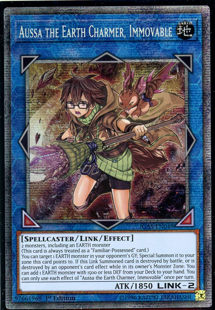 IGAS-EN048 - "Aussa the Earth Charmer, Immovable" - Starlight Rare - Effect Link Monster - 1st Edition - Ignition Assault