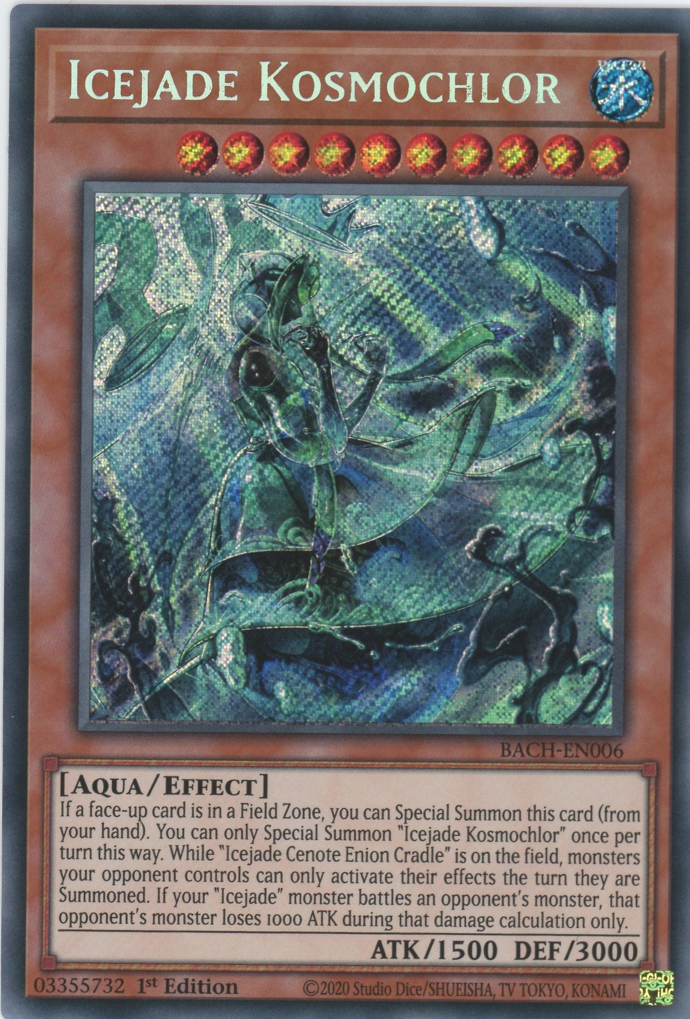 BACH-EN006 - Icejade Kosmochlor - Secret Rare - Effect Monster - Battle of Chaos