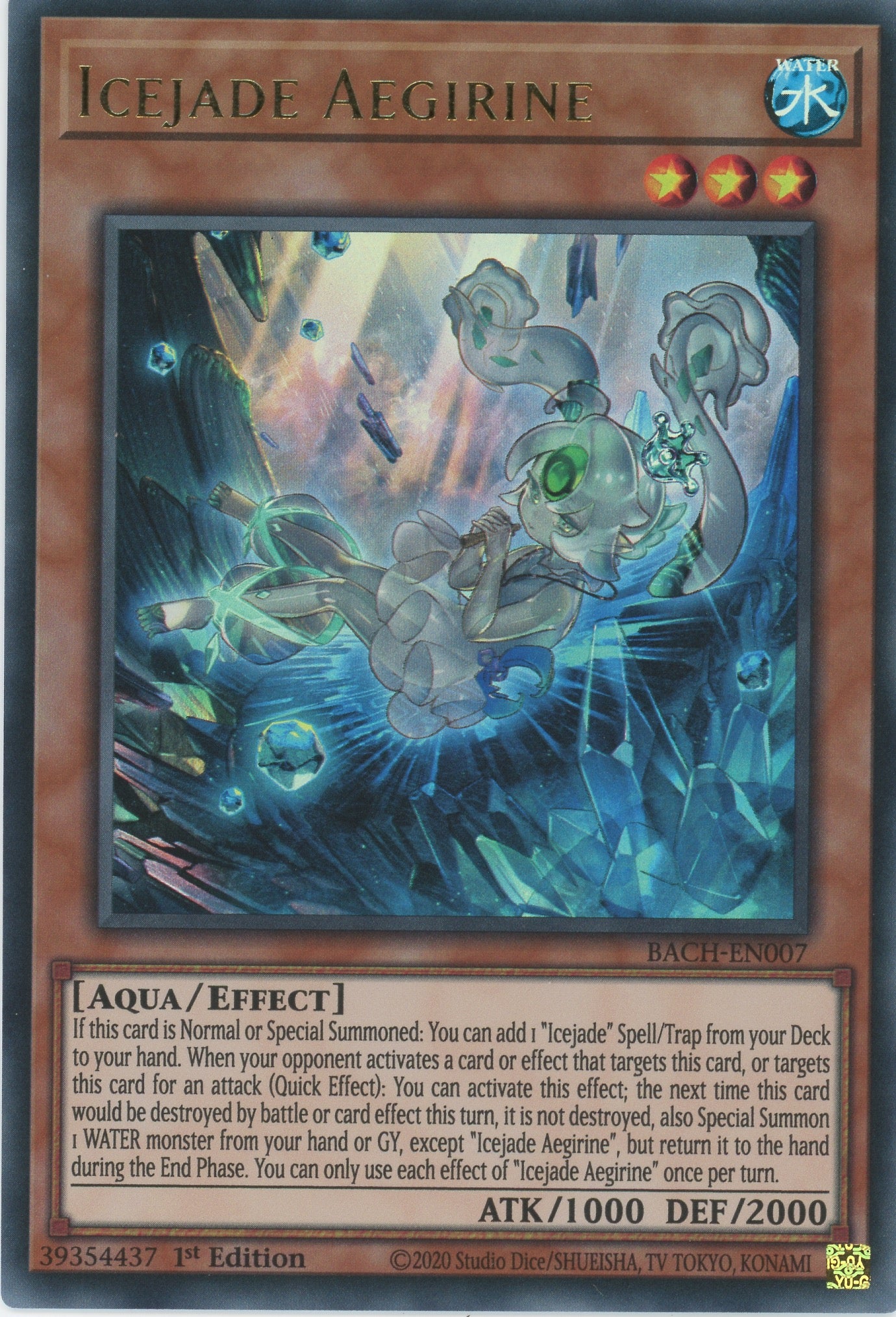 BACH-EN007 - Icejade Aegirine - Ultra Rare - Effect Monster - Battle of Chaos