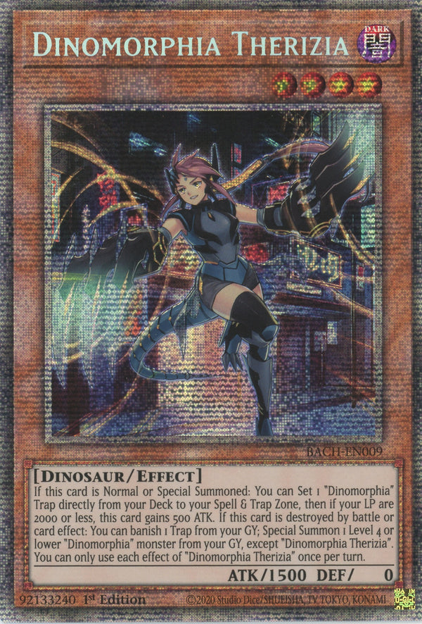 BACH-EN009 - Dinomorphia Therizia - Starlight Rare - Effect Monster - Battle of Chaos