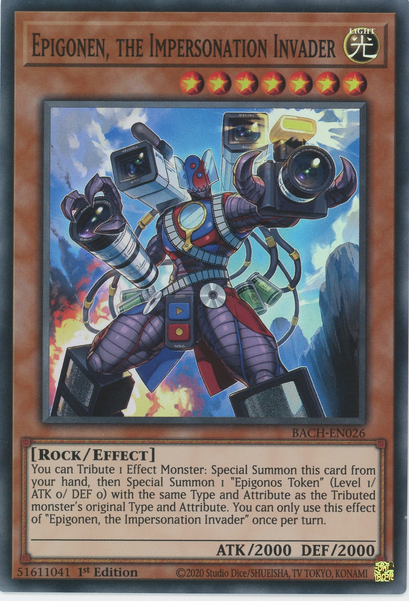 BACH-EN026 - Epigonen, the Impersonation Invader - Super Rare - Effect Monster - Battle of Chaos