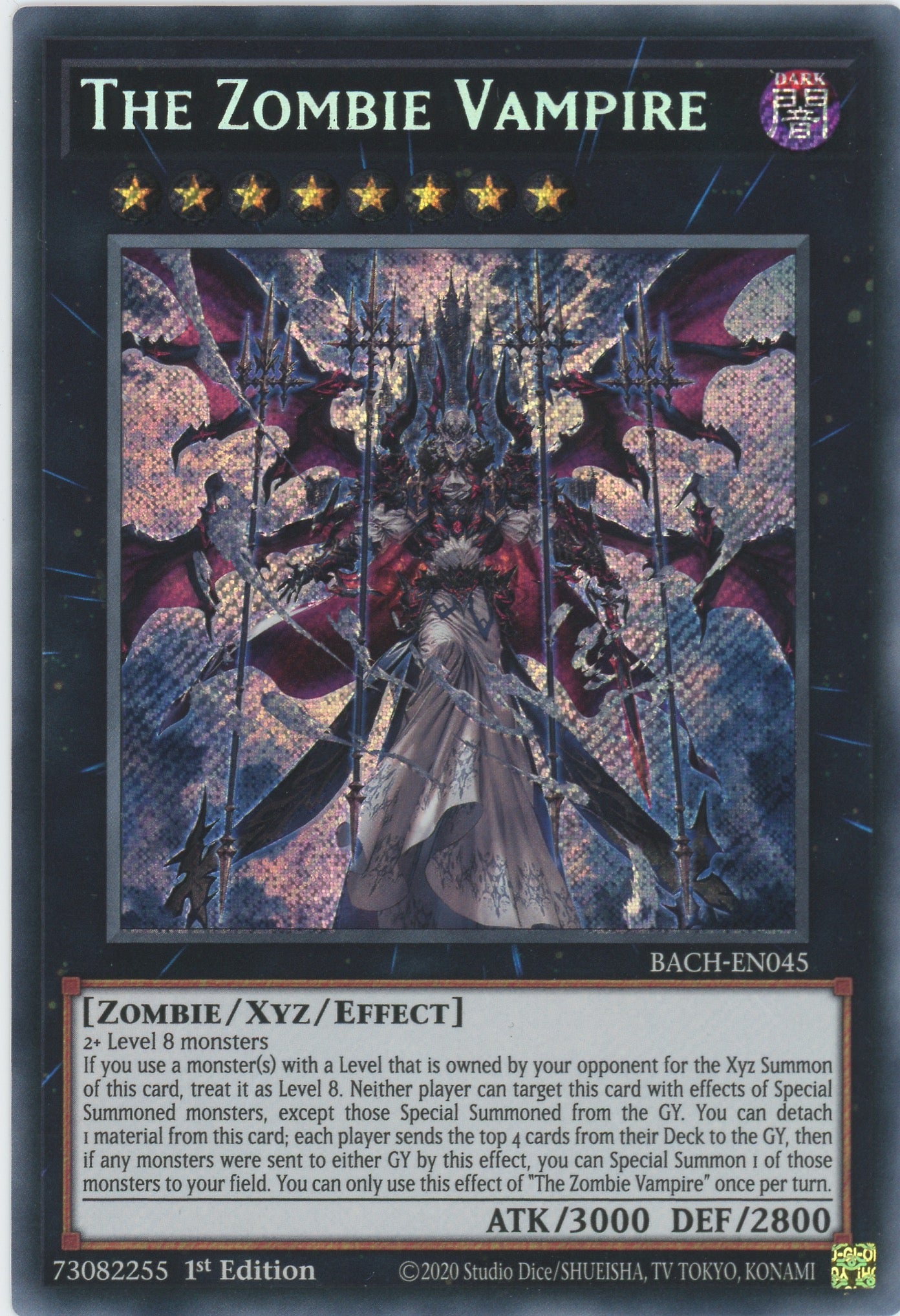 BACH-EN045 - The Zombie Vampire - Secret Rare - Effect Xyz Monster - Battle of Chaos