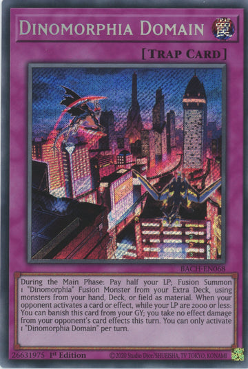BACH-EN068 - Dinomorphia Domain - Secret Rare - Battle of Chaos