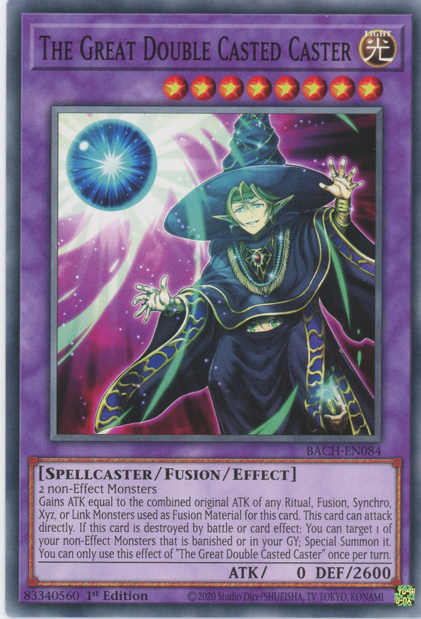 BACH-EN084 - The Great Double Casted Caster - Common - Effect Fusion Monster - Battle of Chaos