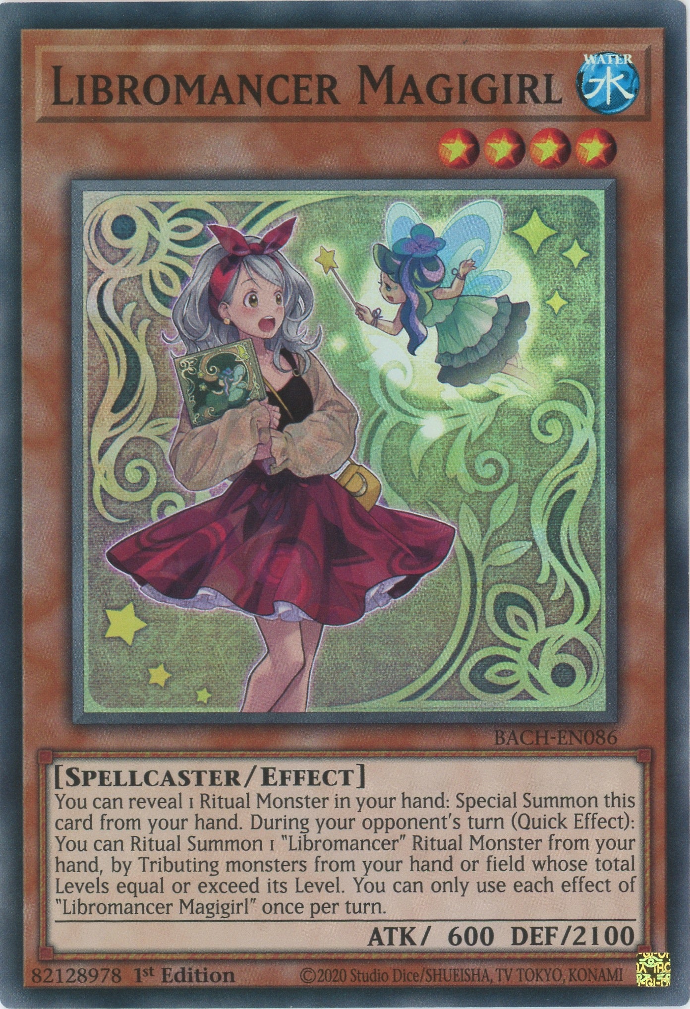 BACH-EN086 - Libromancer Magigirl - Super Rare - Effect Monster - Battle of Chaos