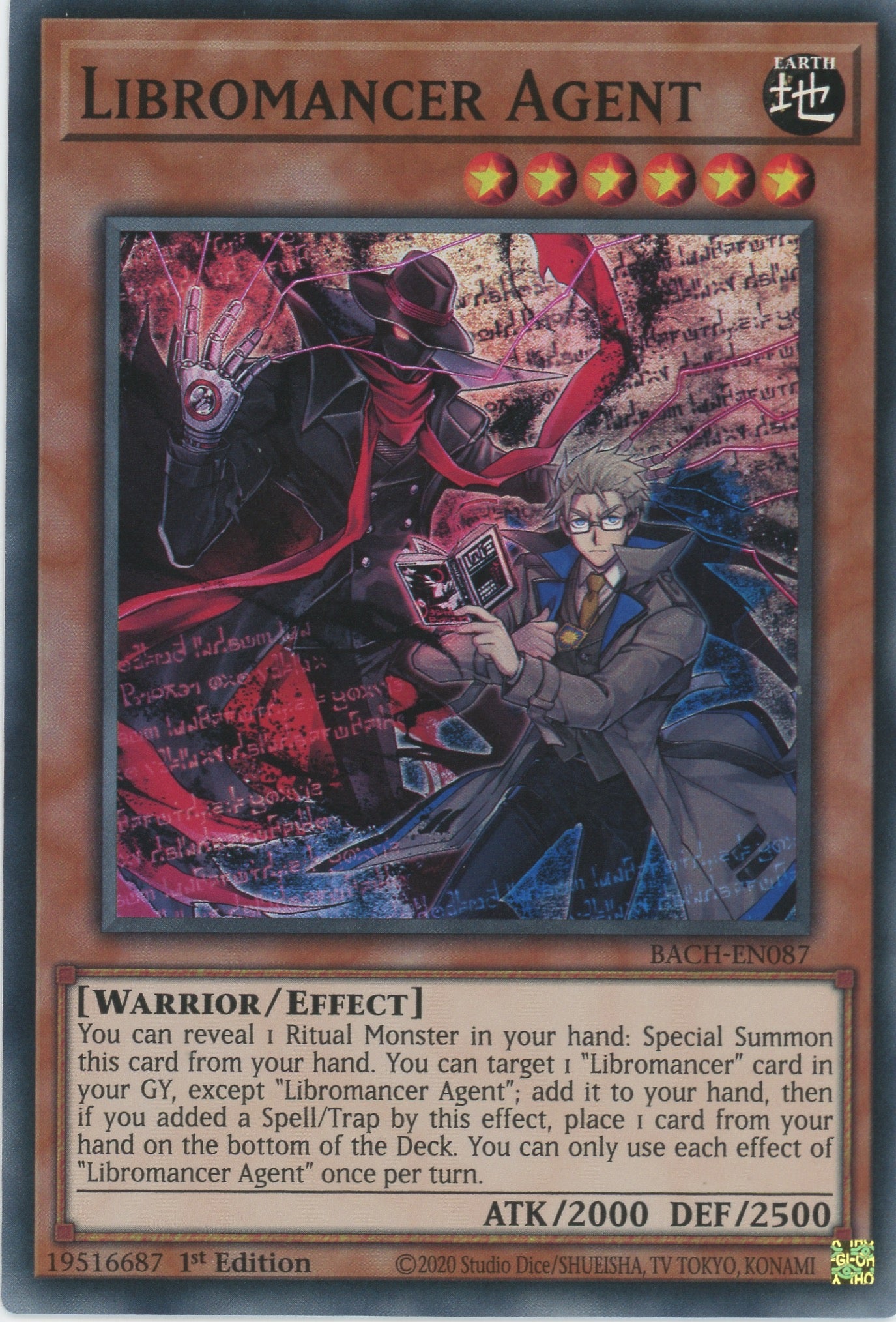 BACH-EN087 - Libromancer Agent - Super Rare - Effect Monster - Battle of Chaos