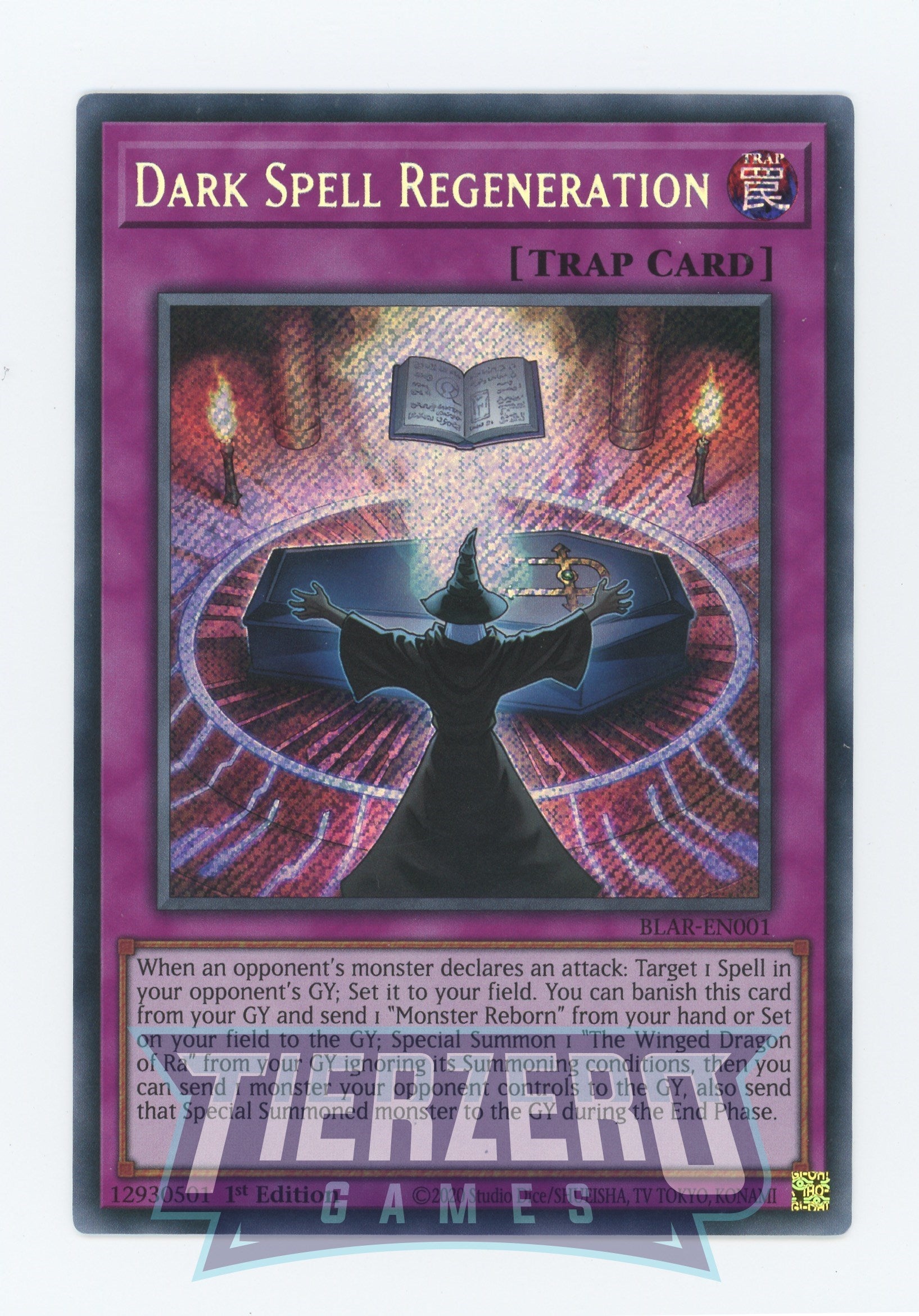 BLAR-EN001 - Dark Spell Regeneration - Secret Rare - Normal Trap - Battles of Legend Armageddon