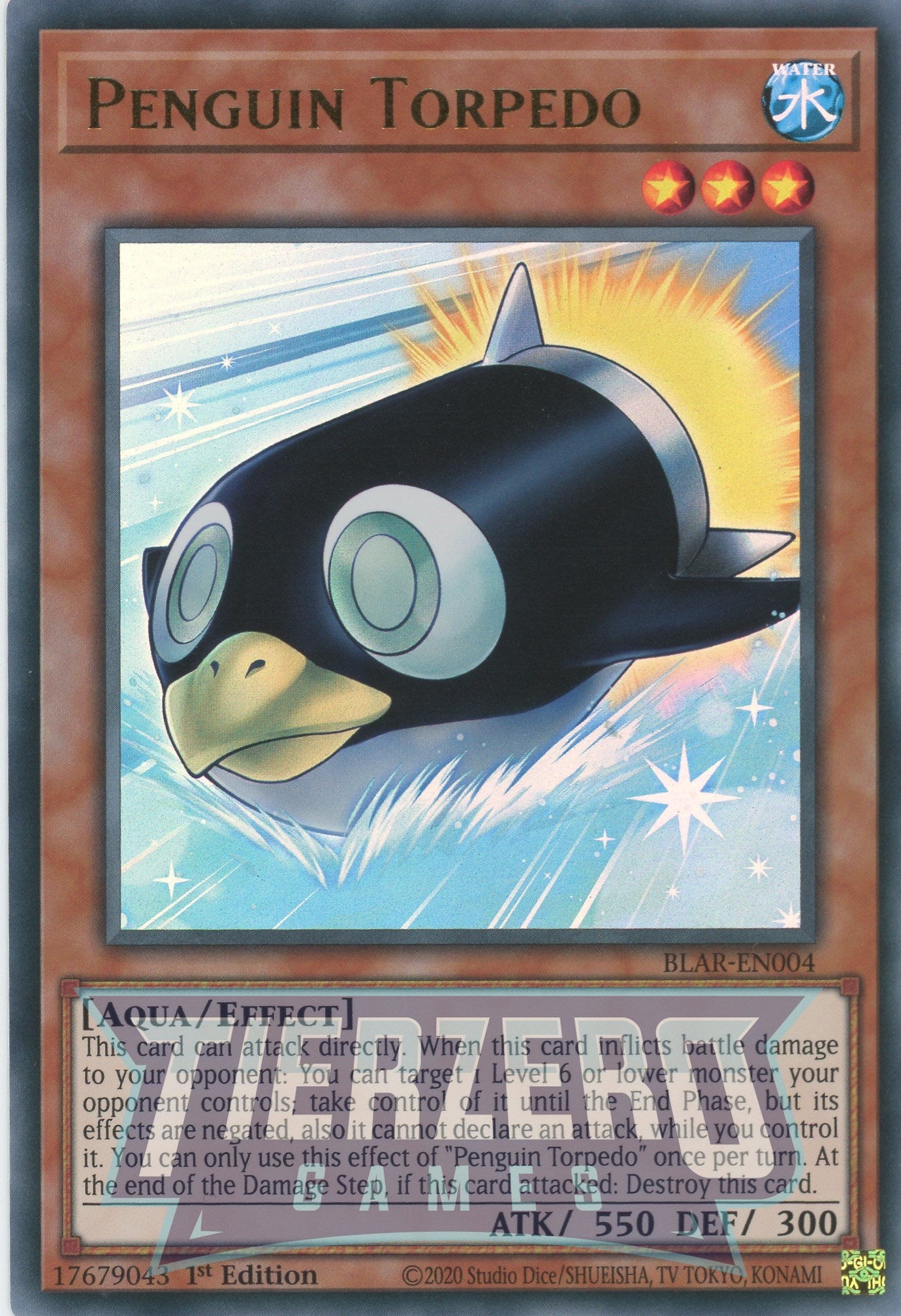 BLAR-EN004 - Penguin Torpedo - Ultra Rare - Effect Monster - Battles of Legend Armageddon