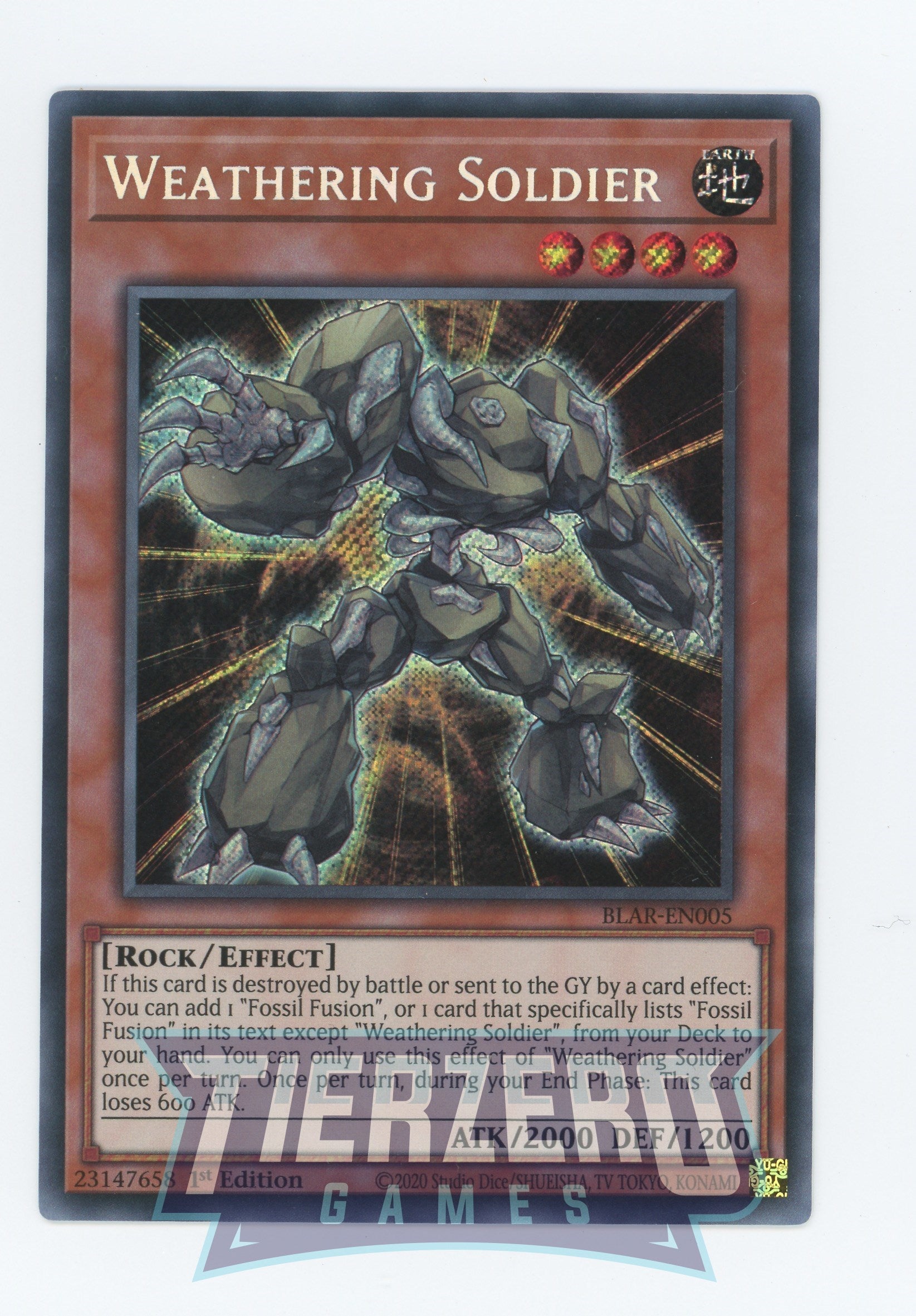 BLAR-EN005 - Weathering Soldier - Secret Rare - Effect Monster - Battles of Legend Armageddon