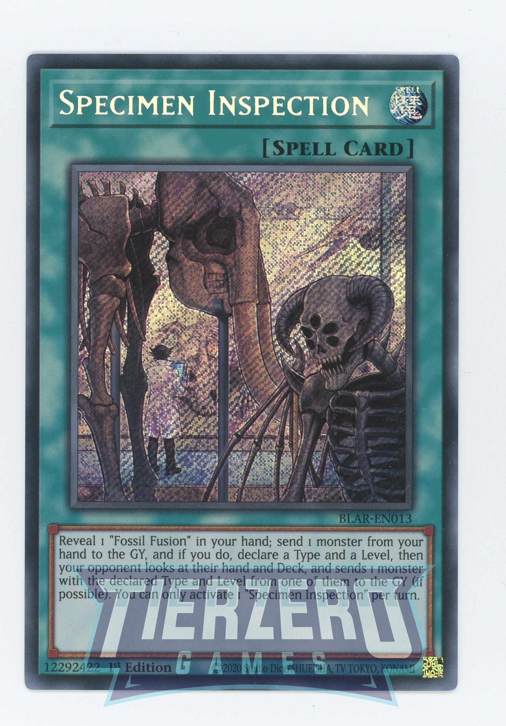 BLAR-EN013 - Specimen Inspection - Secret Rare - Normal Spell - Battles of Legend Armageddon