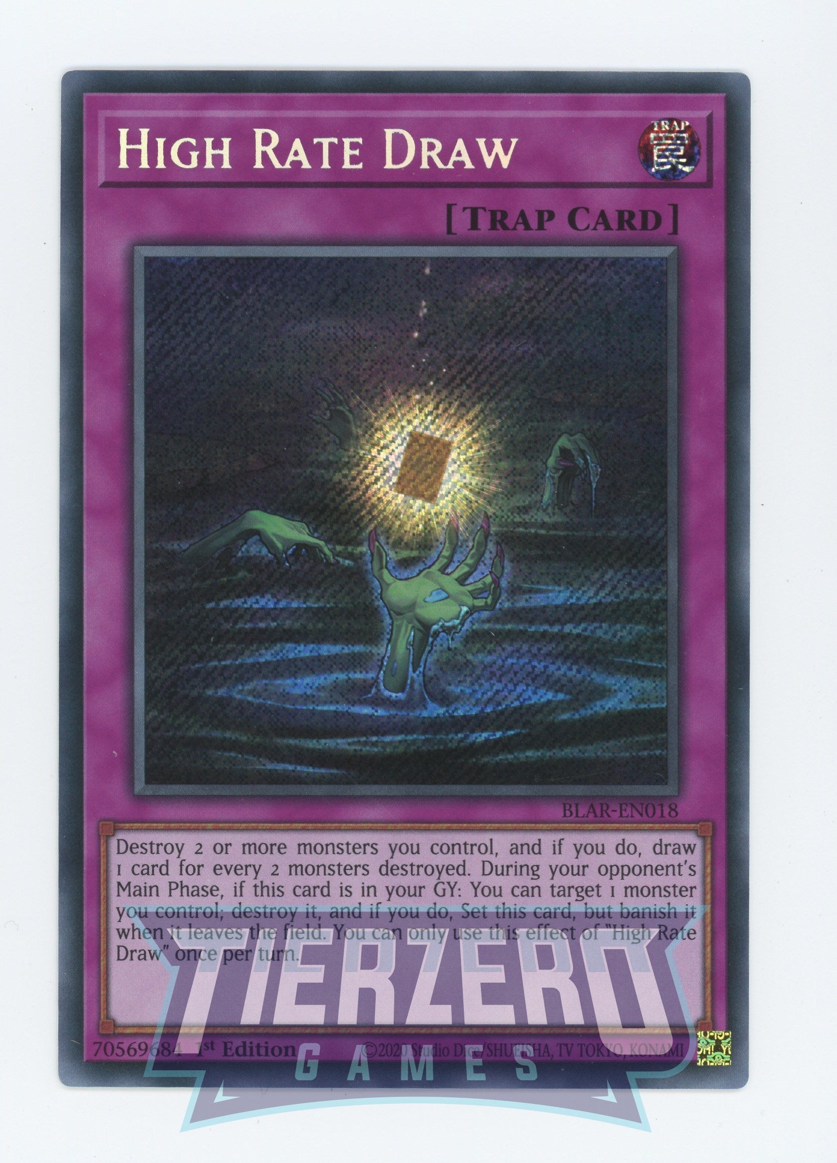 BLAR-EN018 - High Rate Draw - Secret Rare - Normal Trap - Battles of Legend Armageddon