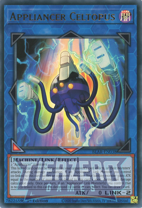 BLAR-EN038 - Appliancer Celtopus - Ultra Rare - Effect Link Monster - Battles of Legend Armageddon