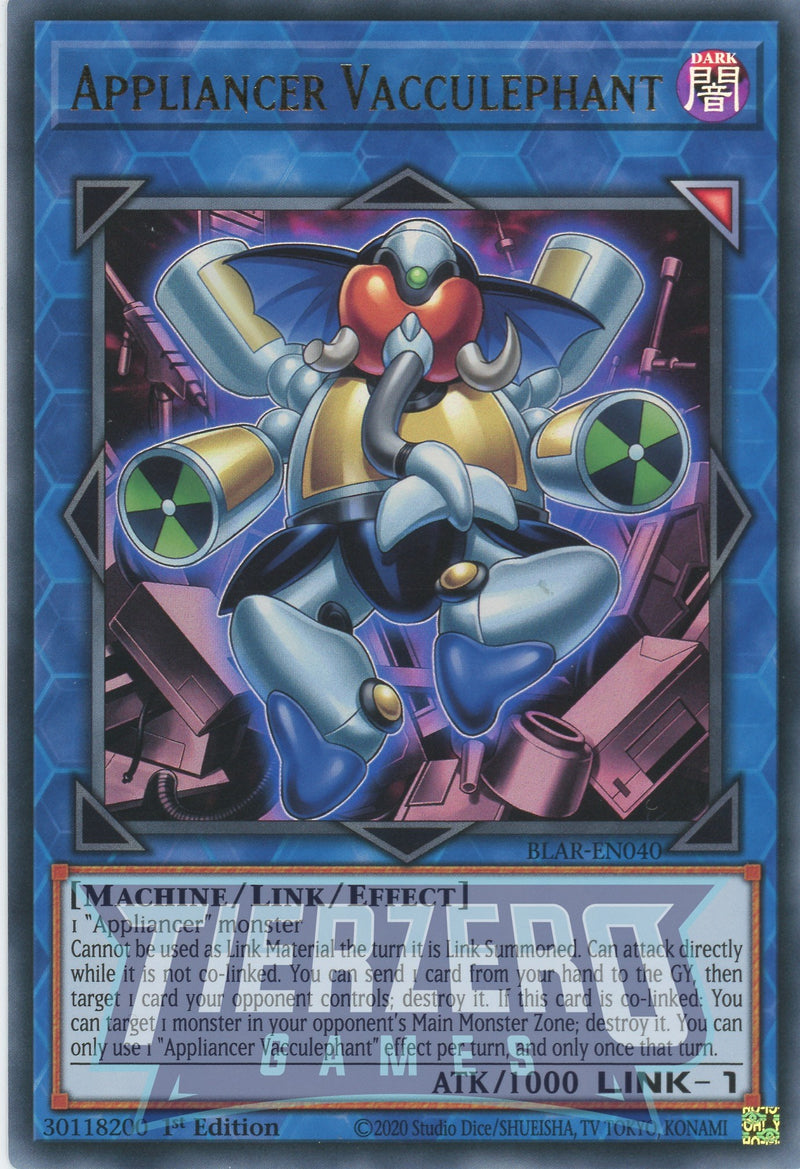 BLAR-EN040 - Appliancer Vacculephant - Ultra Rare - Effect Link Monster - Battles of Legend Armageddon