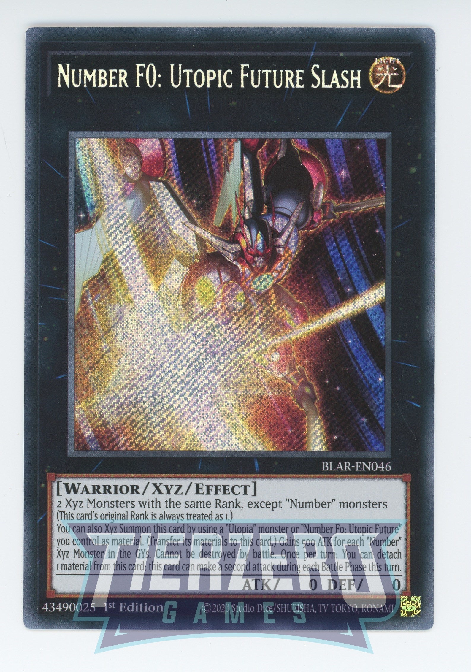 BLAR-EN046 - Number F0: Utopic Future Slash - Secret Rare - Effect Xyz Monster - Battles of Legend Armageddon