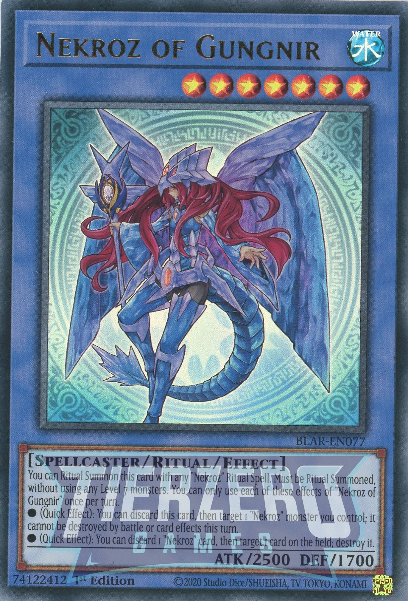 BLAR-EN077 - Nekroz of Gungnir - Ultra Rare - Effect Ritual Monster - Battles of Legend Armageddon