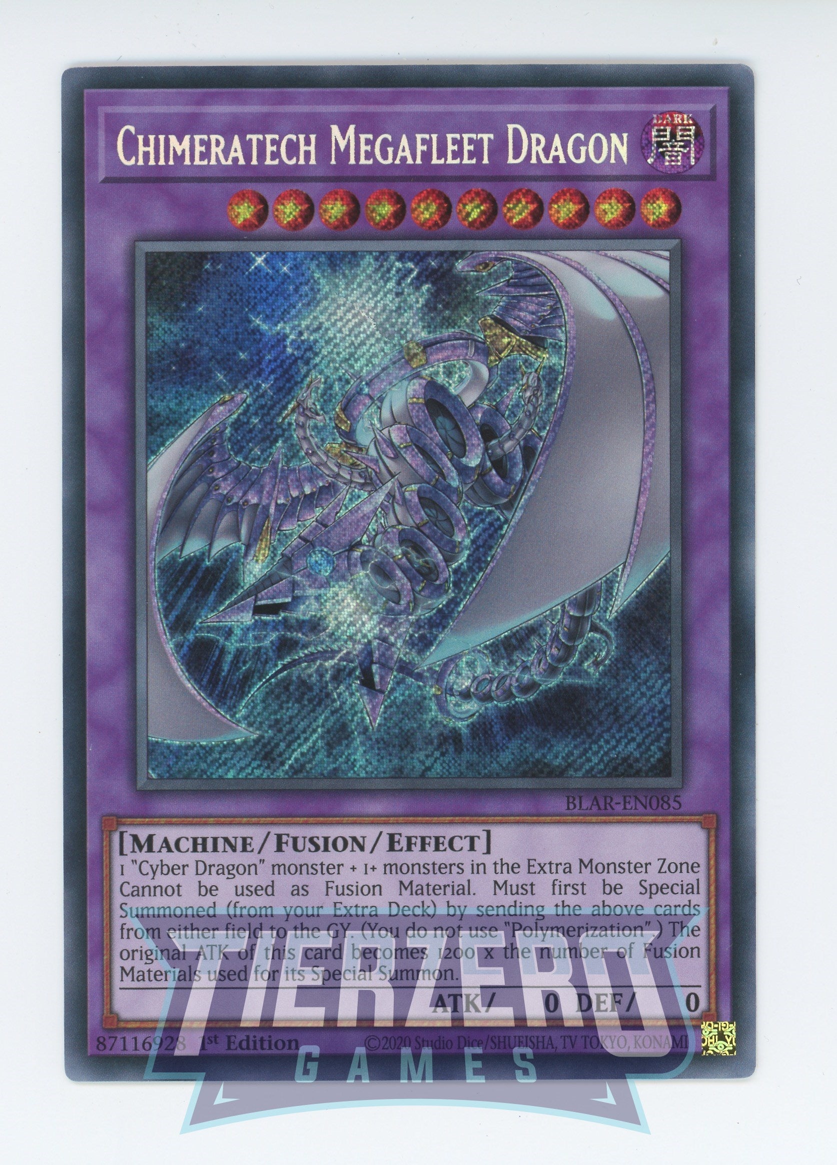 BLAR-EN085 - Chimeratech Megafleet Dragon - Secret Rare - Effect Fusion Monster - Battles of Legend Armageddon