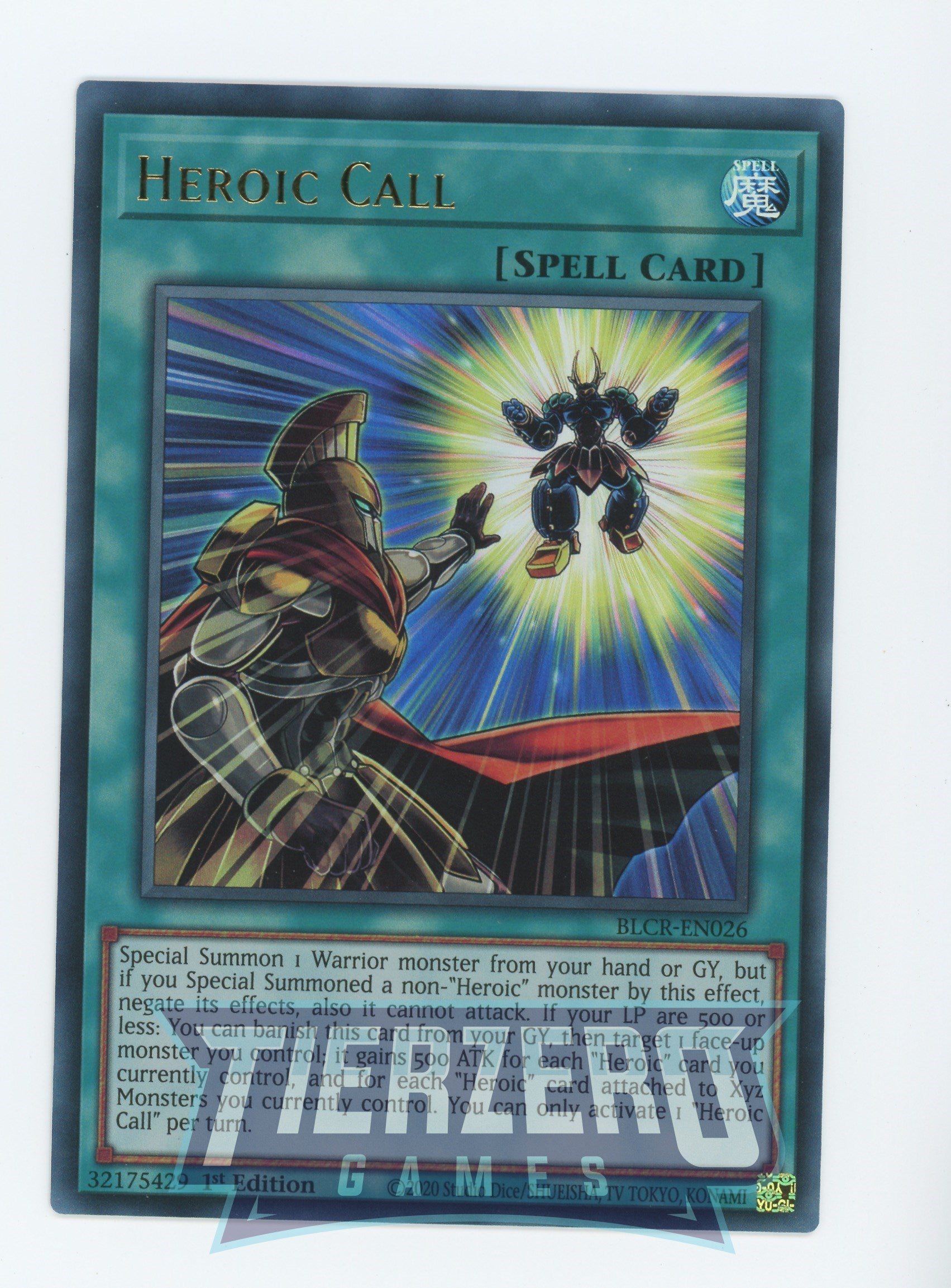 BLCR-EN026 - Heroic Call - Ultra Rare - Normal Spell - Battles of Legend Crystal Revenge