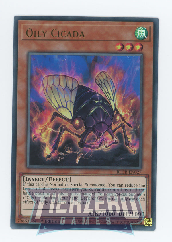 BLCR-EN027 - Oily Cicada - Ultra Rare - Effect Monster - Battles of Legend Crystal Revenge