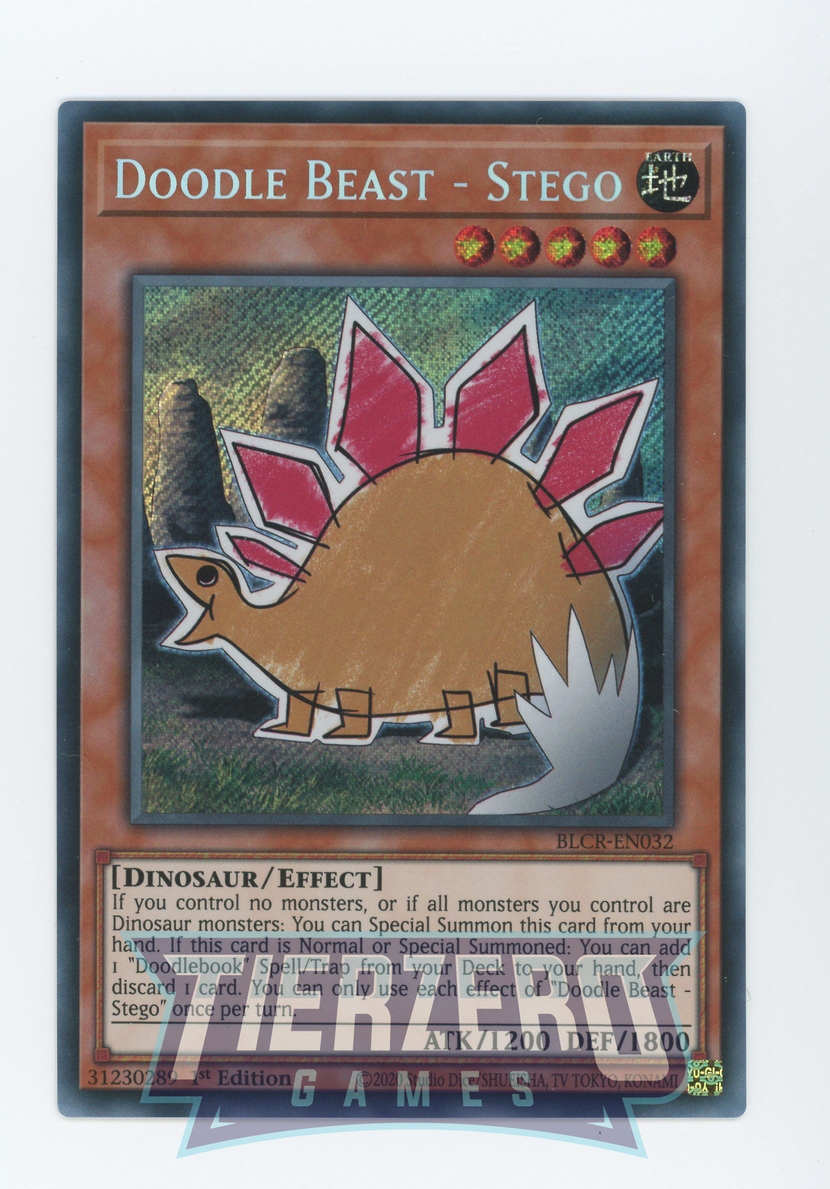 BLCR-EN032 - Doodle Beast - Stego - Secret Rare - Effect Monster - Battles of Legend Crystal Revenge