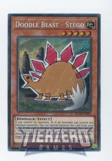 BLCR-EN032 - Doodle Beast - Stego - Secret Rare - Battles of Legend: Crystal Revenge