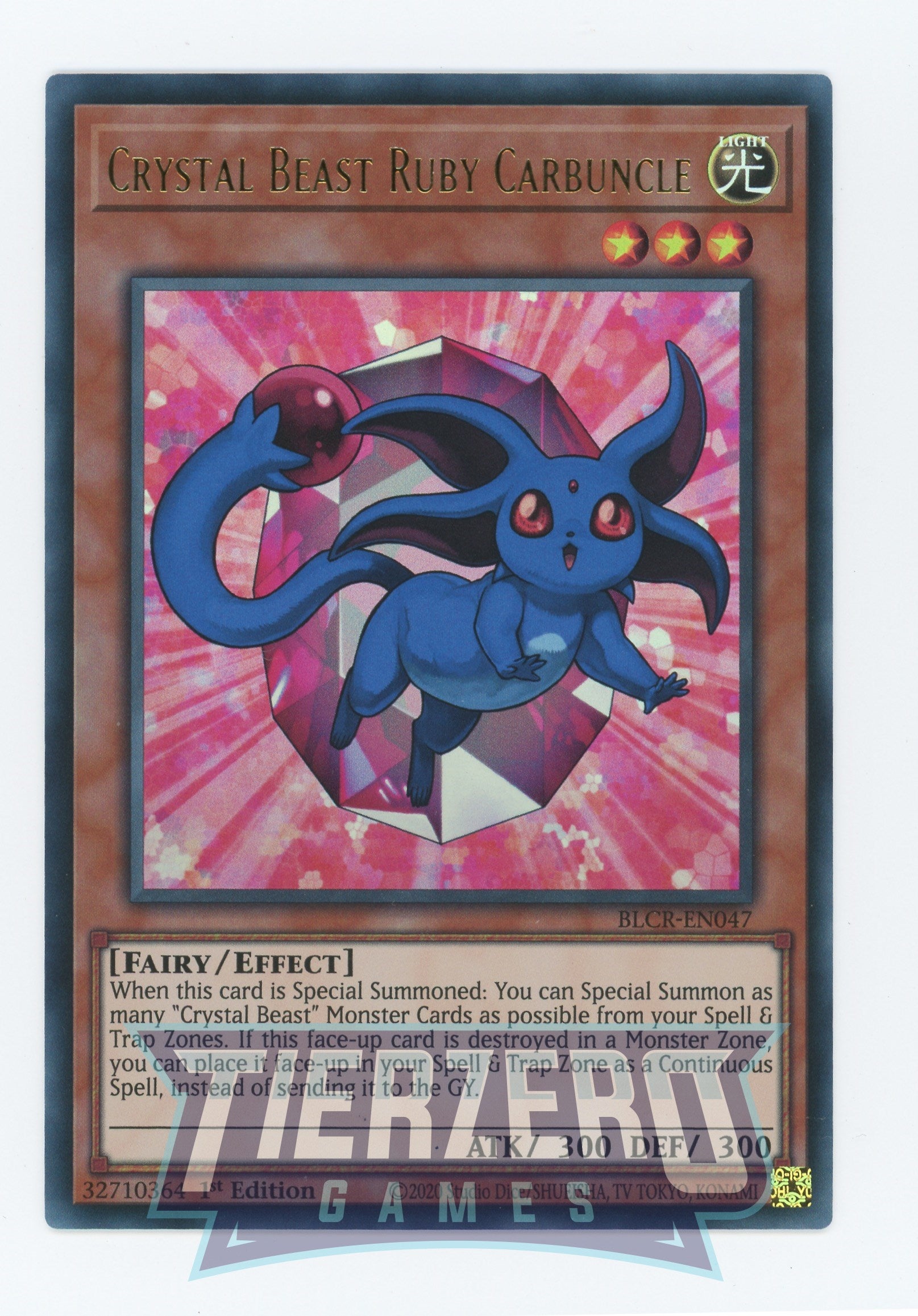 BLCR-EN047 - Crystal Beast Ruby Carbuncle - Ultra Rare - Effect Monster - Battles of Legend Crystal Revenge