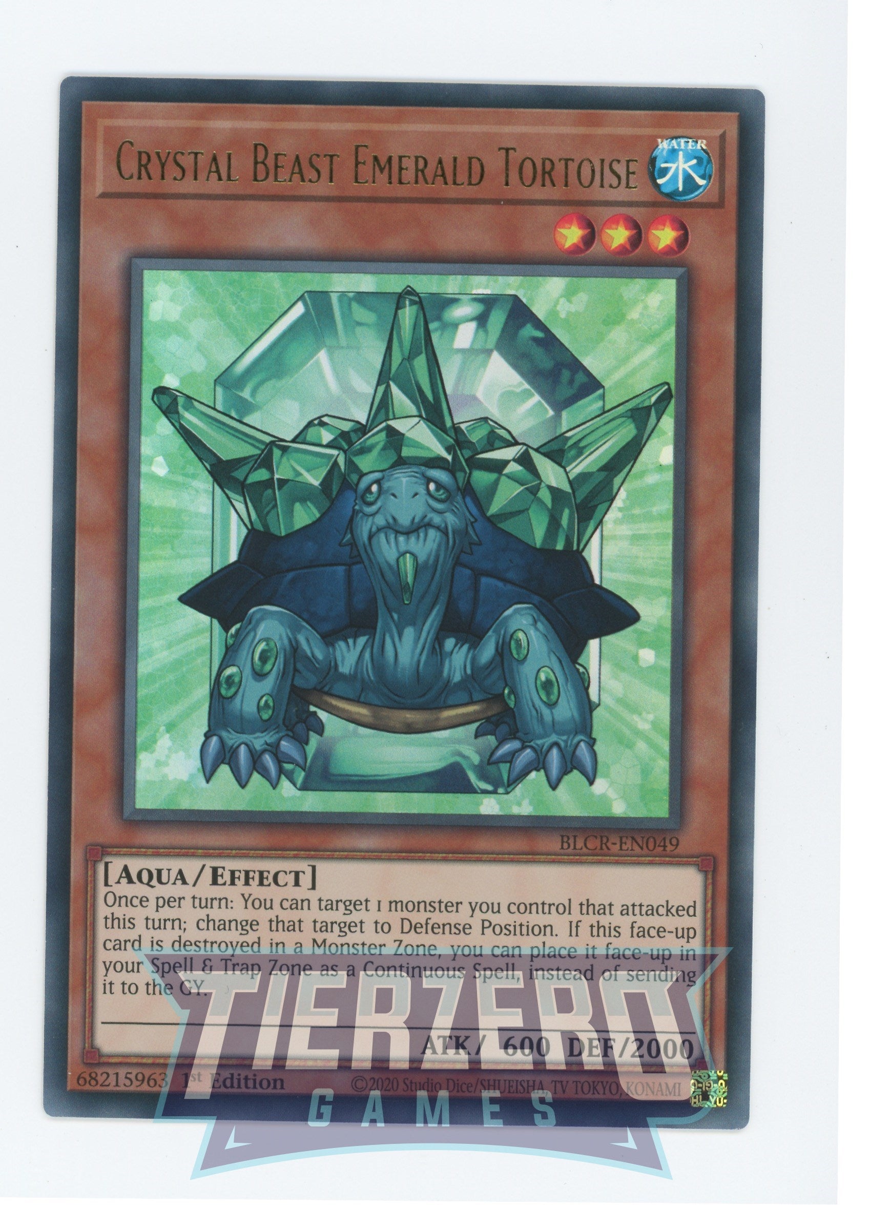 BLCR-EN049 - Crystal Beast Emerald Tortoise - Ultra Rare - Effect Monster - Battles of Legend Crystal Revenge