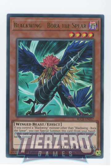 BLCR-EN057 - Blackwing - Bora the Spear - Ultra Rare - Battles of Legend: Crystal Revenge