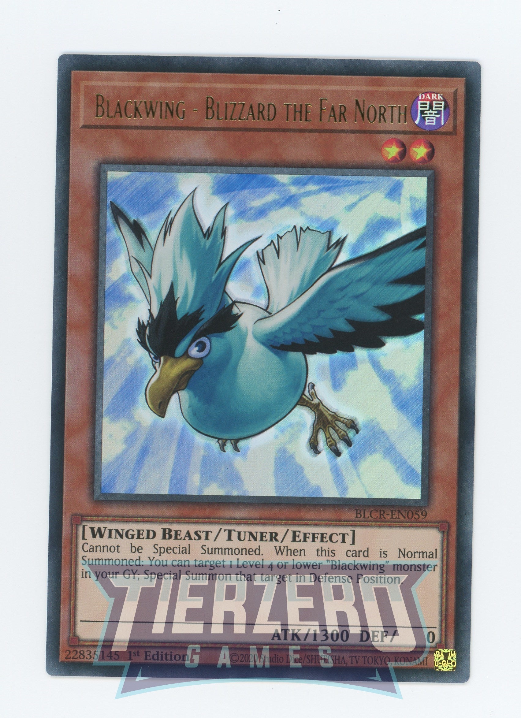 BLCR-EN059 - Blackwing - Blizzard the Far North - Ultra Rare - Effect Tuner monster - Battles of Legend Crystal Revenge