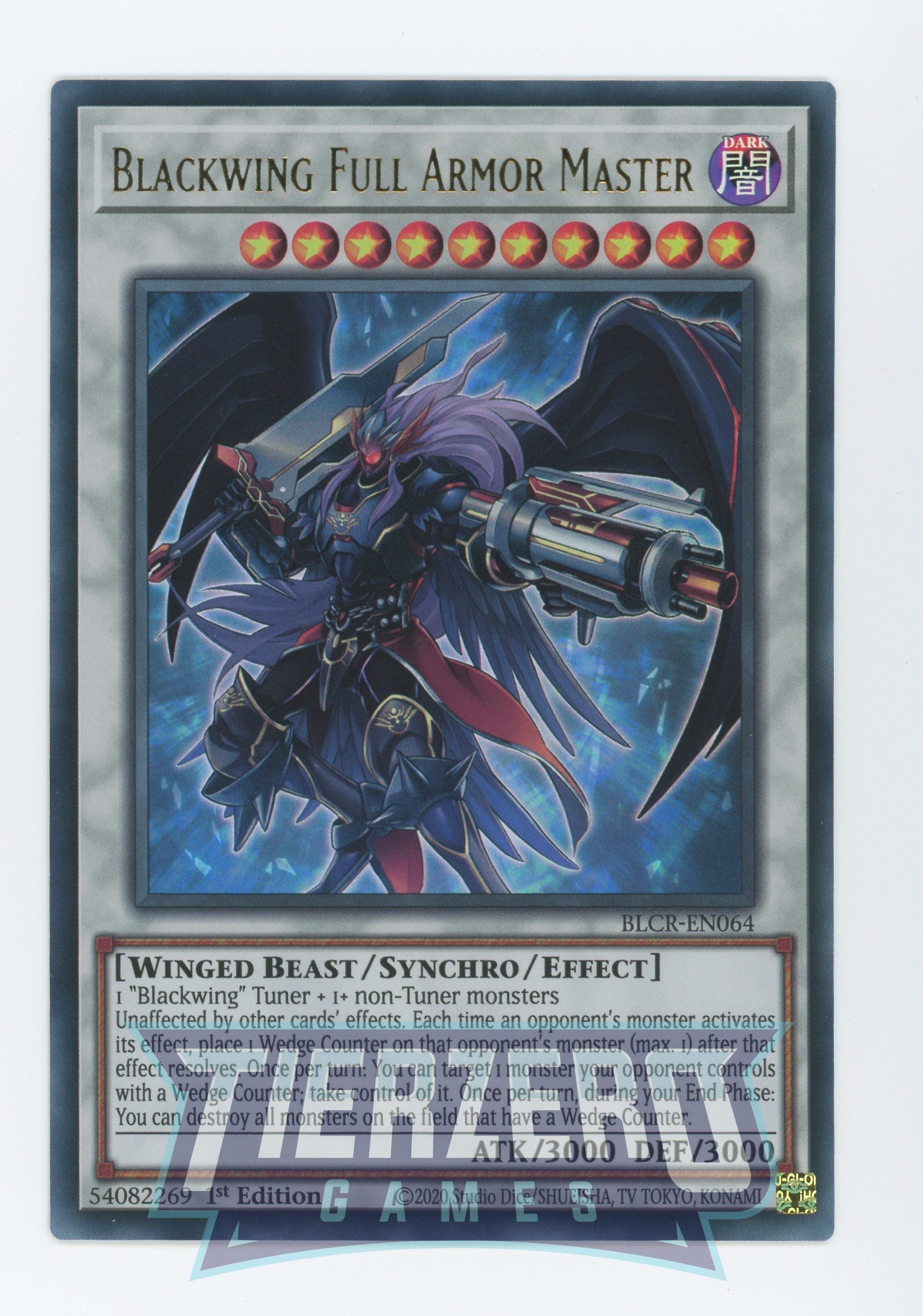 BLCR-EN064 - Blackwing Full Armor Master - Ultra Rare - Effect Synchro Monster - Battles of Legend Crystal Revenge