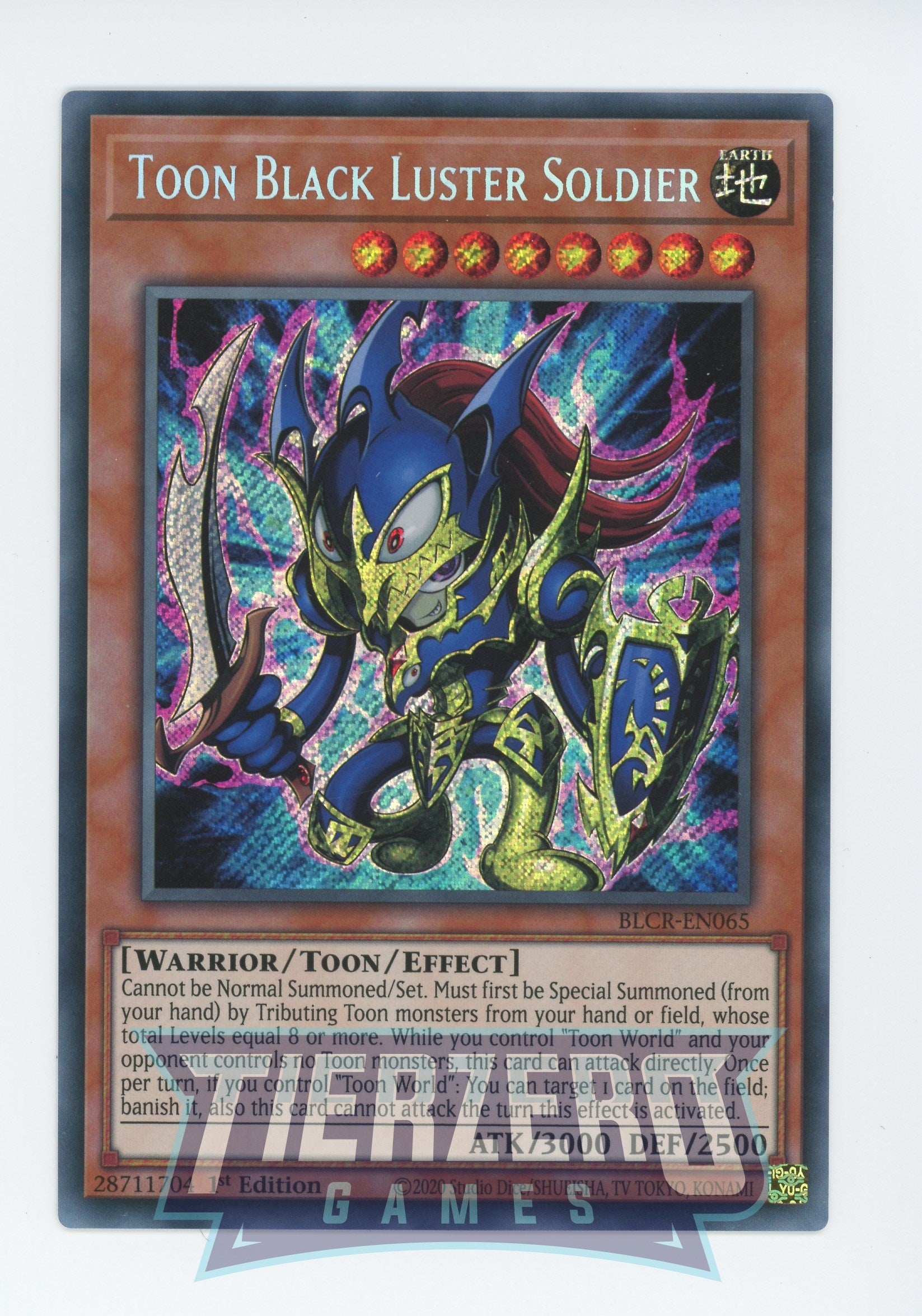 BLCR-EN065 - Toon Black Luster Soldier - Secret Rare - Toon monster - Battles of Legend Crystal Revenge