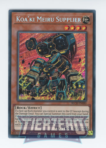 BLCR-EN080 - Koa'ki Meiru Supplier - Secret Rare - Battles of Legend: Crystal Revenge