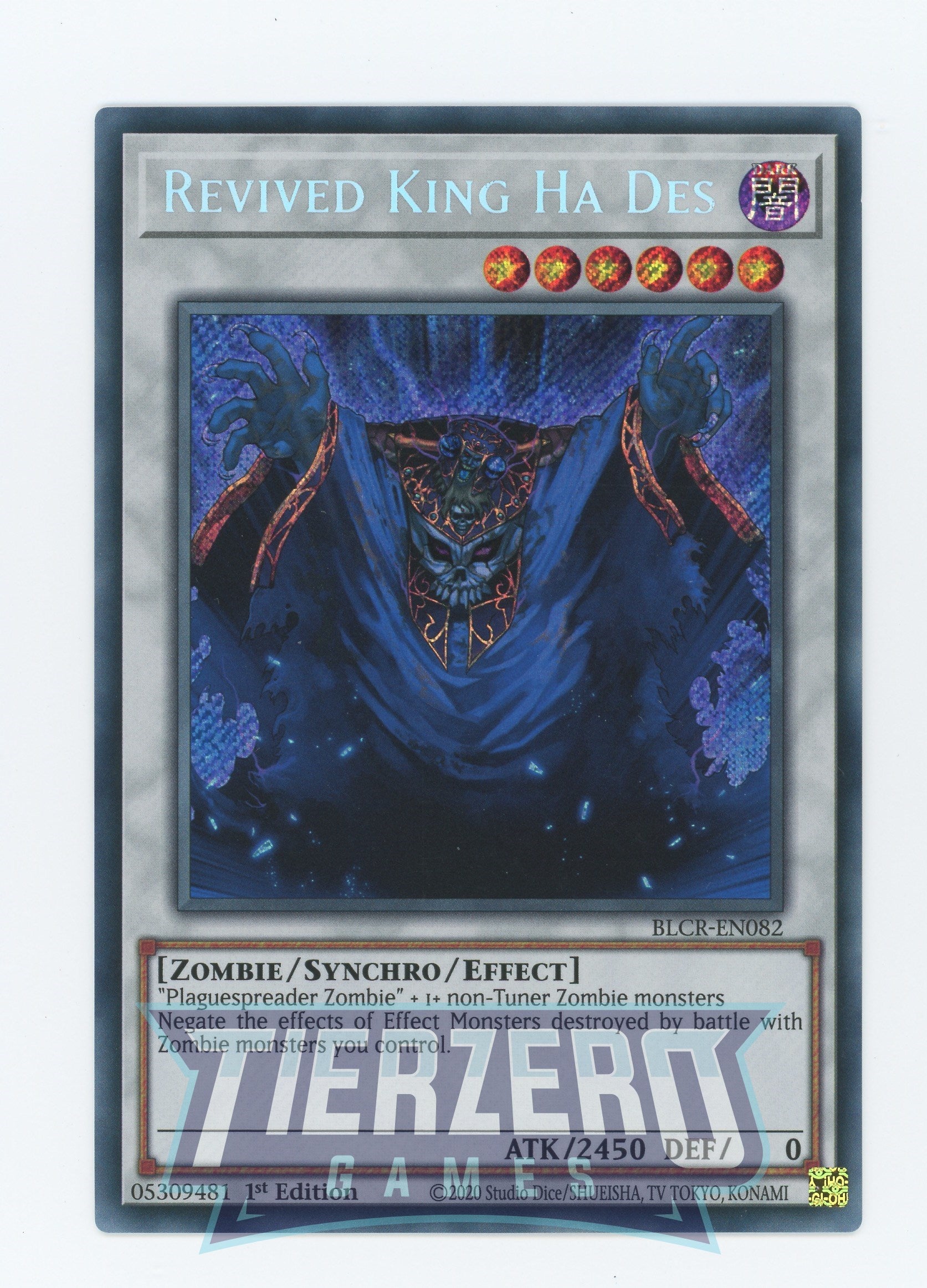 BLCR-EN082 - Revived King Ha Des - Secret Rare - Effect Synchro Monster - Battles of Legend Crystal Revenge