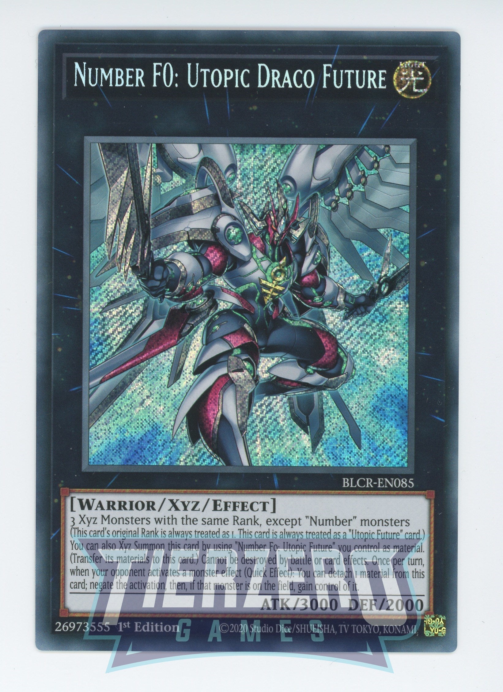 BLCR-EN085 - Number F0: Utopic Draco Future - Secret Rare - Effect Xyz Monster - Battles of Legend Crystal Revenge