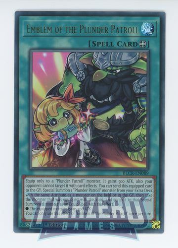 BLCR-EN089 - Emblem of the Plunder Patroll - Ultra Rare - Battles of Legend: Crystal Revenge