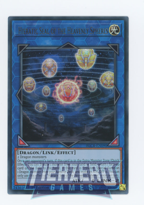 BLCR-EN090 - Hieratic Seal of the Heavenly Spheres - Ultra Rare - Effect Link Monster - Battles of Legend Crystal Revenge